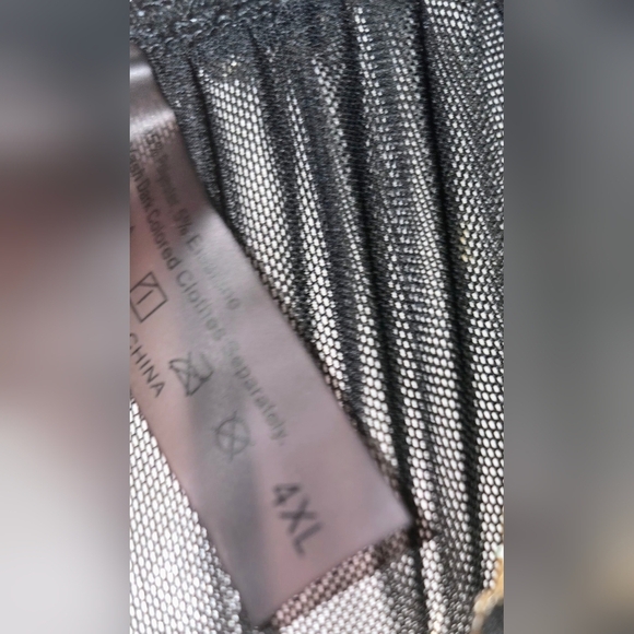 NWOT - Pretty Plus Size Black Sheer Swim Coverup - 4X/20 - Picture 5 of 5